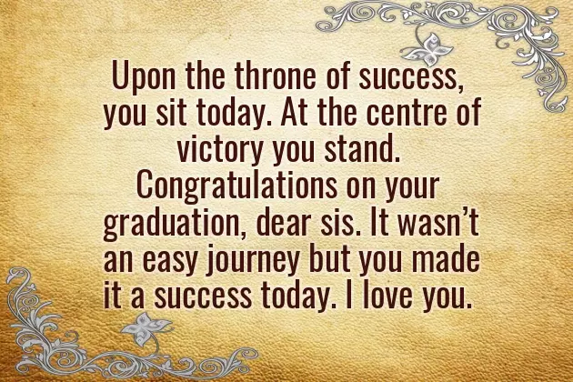 Sister Graduation Wishes
