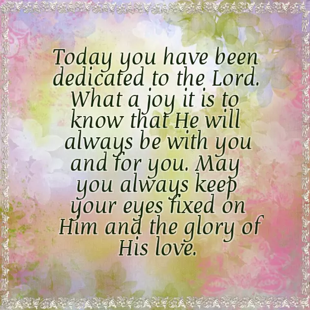 Baptism Message From Parents