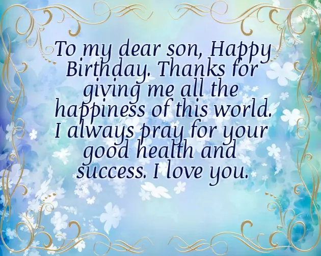Son Special Birthday Wishes