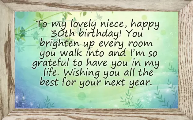 Happy 30Th Birthday Niece Quotes