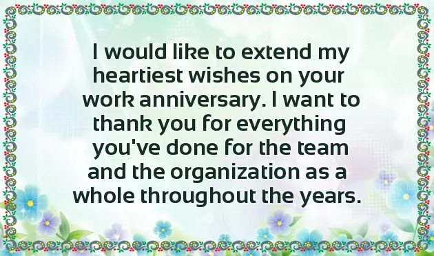 Work Anniversary Wishes To Colleague