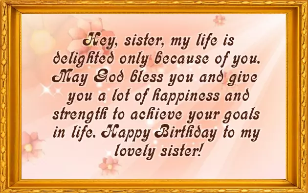 Birthday Messages For Sister