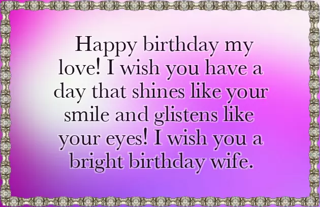 Happy Birthday Status For Wife In English