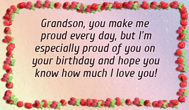 Free Grandson Birthday Wishes