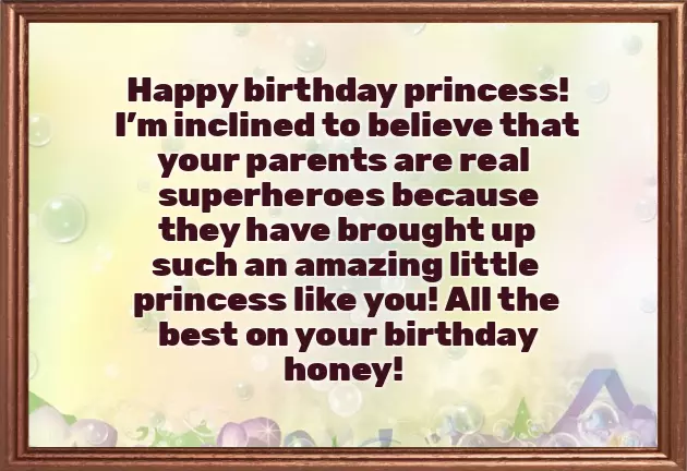 Happy Birthday My Princess Wishes
