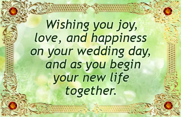 Wishes For The Bride And Groom