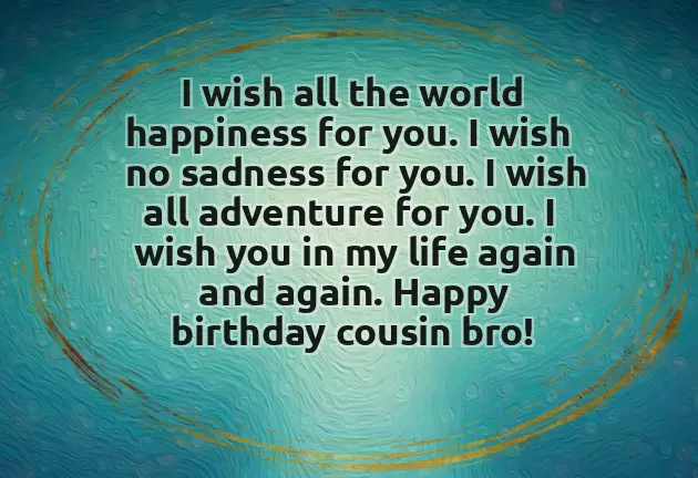 Birthday For Cousin Brother