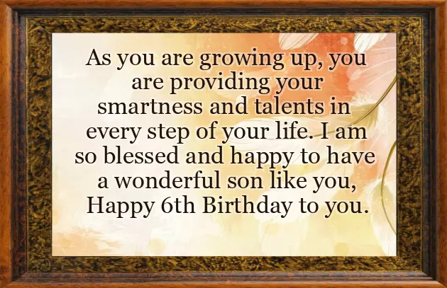 Birthday Wishes For 6 Year Old Son From Mom
