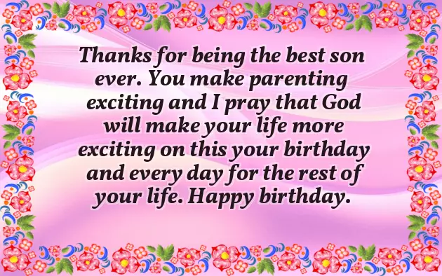 Birthday Wish To Son From Mom And Dad