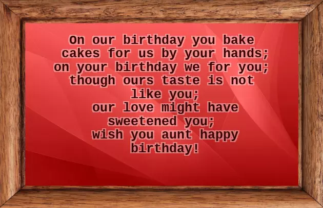 Birthday Sms For Aunty
