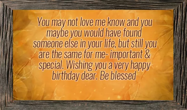 Birthday To Ex Boyfriend