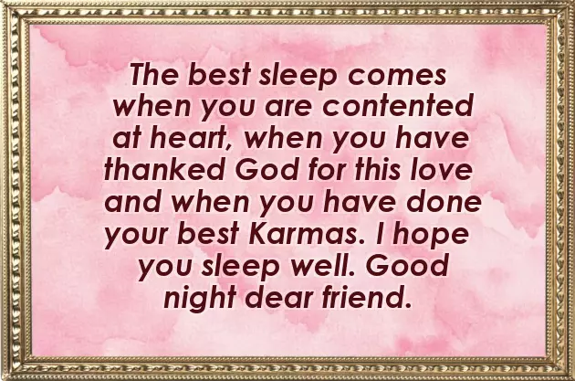 Good Night For My Friend