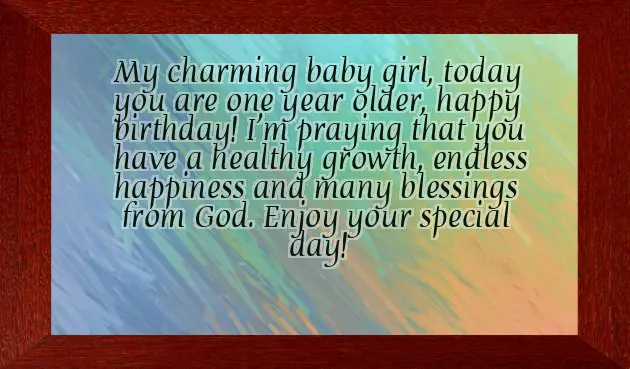 1St Year Baby Girl Birthday Wishes