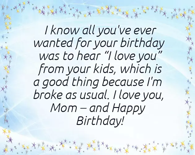 Happy Birthday Wishes My Mom