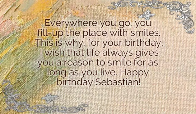 Happy Birthday Sebastian