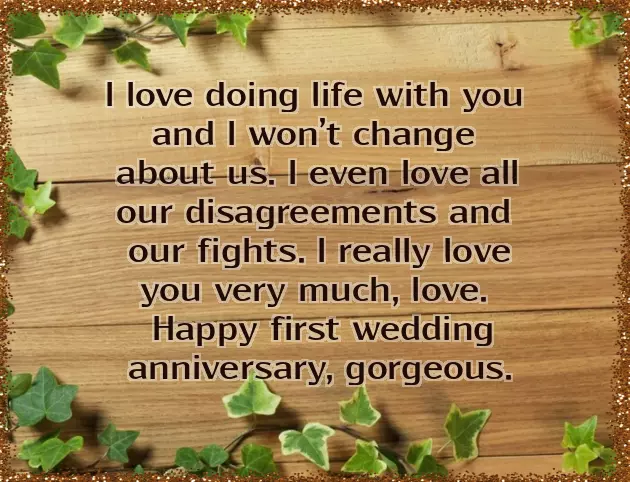 Our First Wedding Anniversary Wishes Our First Wedding Anniversary Wishes
