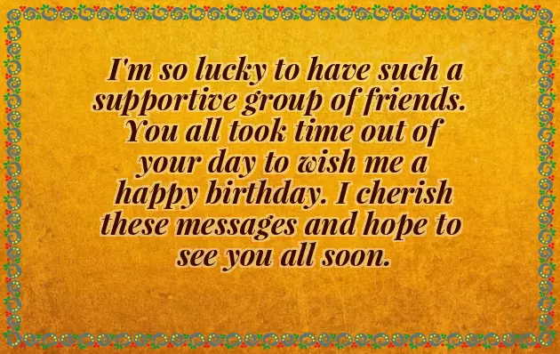 Thank You Message For Friends For Birthday Surprise