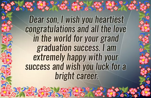 Congratulations For Your Son