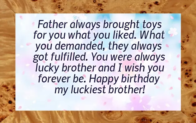 Happy Birthday Brother Emotional Quotes