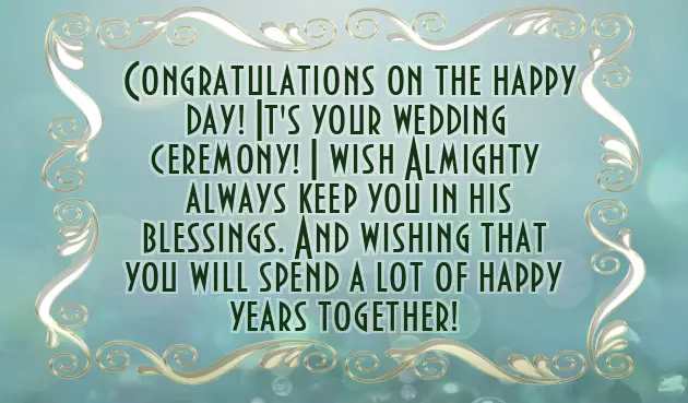 Congratulations Sayings For Wedding