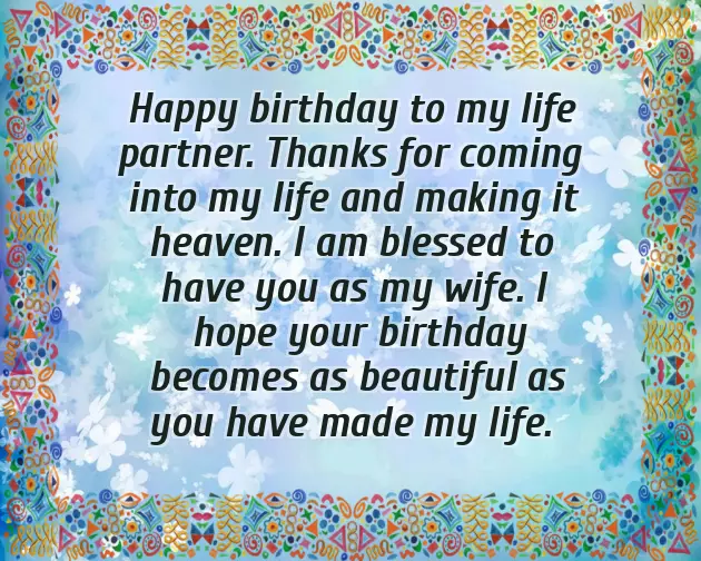 Sample Birthday Wishes For Wife