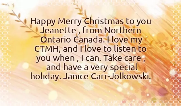 Happy Christmas To You And Yours