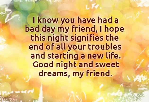 Good Nite Message To A Friend