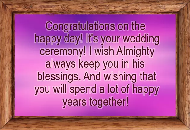 Congratulations Message To A Newly Married Couple