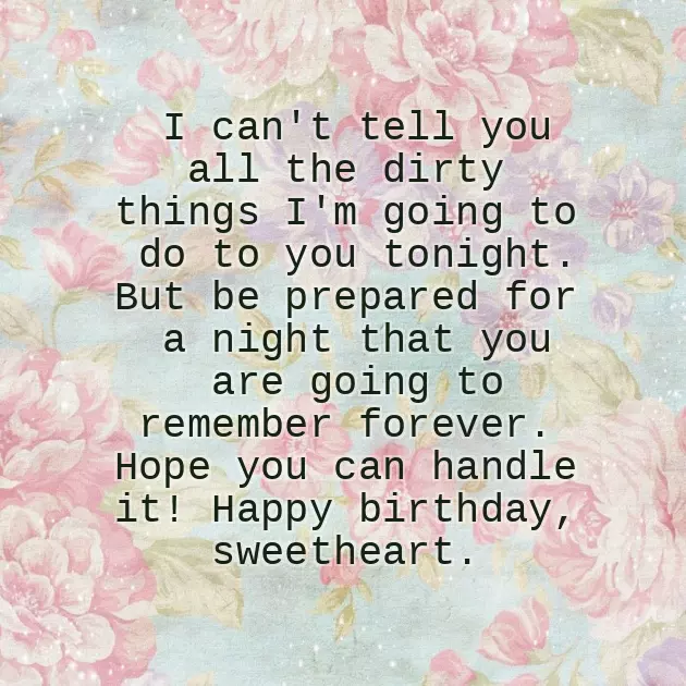 Naughty Birthday Wishes For Him