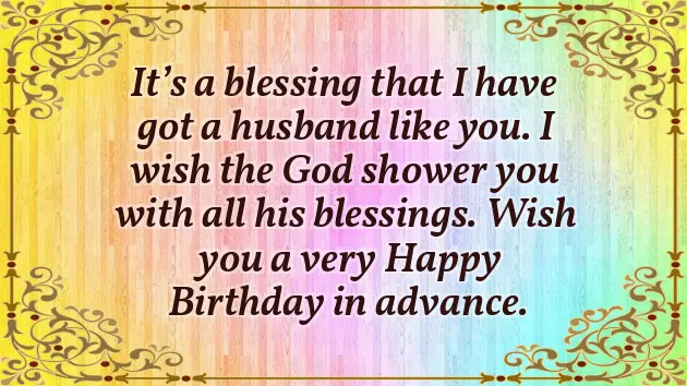 Happy Birthday Wish To Husband From Wife