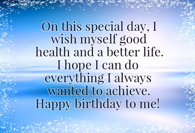 Birthday Message For Self