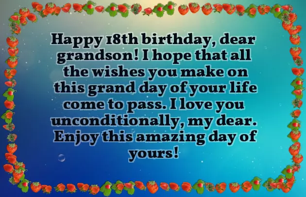 Happy Birthday To Grandson Wishes