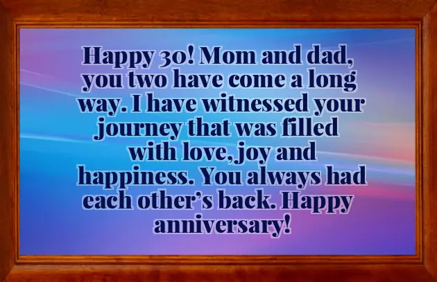 30 Wedding Anniversary Wishes For Parents 30 Wedding Anniversary Wishes For Parents