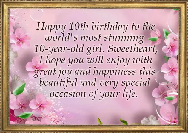 Birthday Wishes To 10 Years Old Girl Birthday Wishes To 10 Years Old Girl