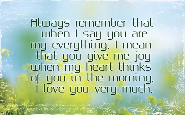 Morning Message To A Girl