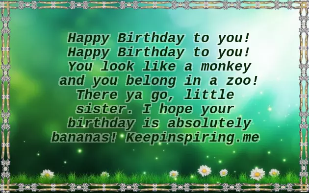 Birthday Wishes For My Baby Sister