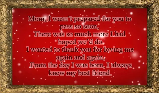 Poem For Loss Of Mother