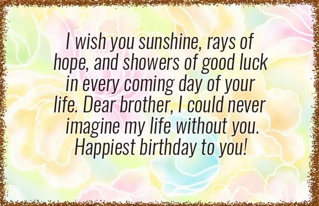 Happy Birthday To Big Brother Wishes