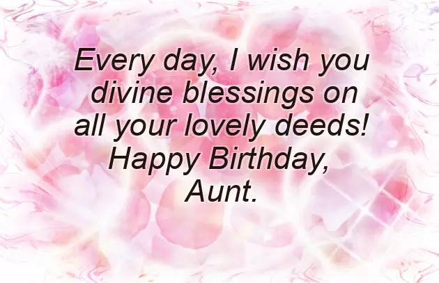 Sweet Message For Aunt