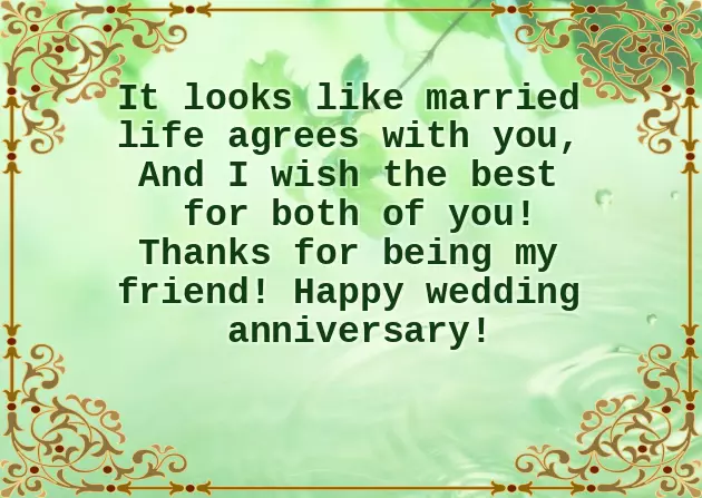 Wedding Anniversary To Friend