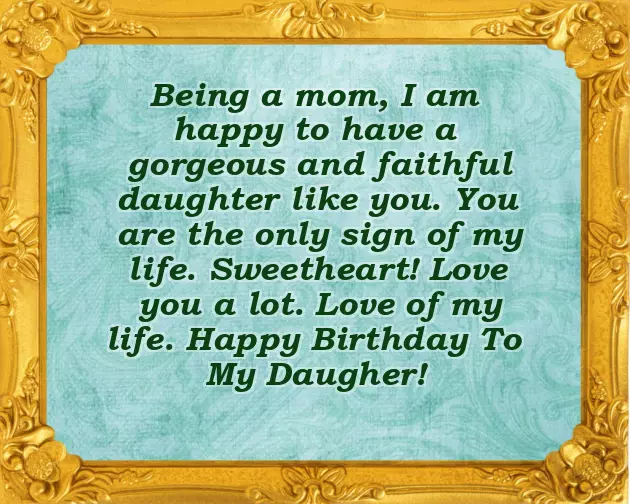 Best Birthday Wishes For A Daughter From Mother