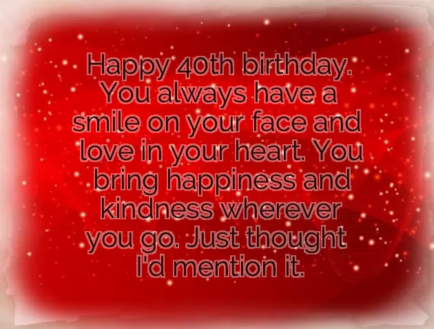 Birthday Wishes For 40Th Female