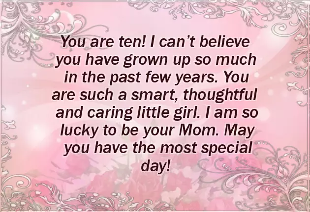 10Th Birthday Wishes To Daughter