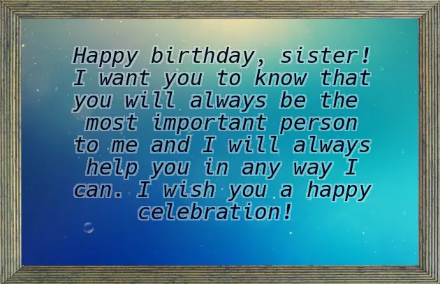 Best Wishes To Sister On Her Birthday