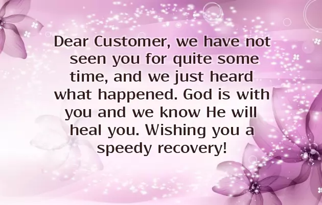 Professional Get Well Soon Message To Client