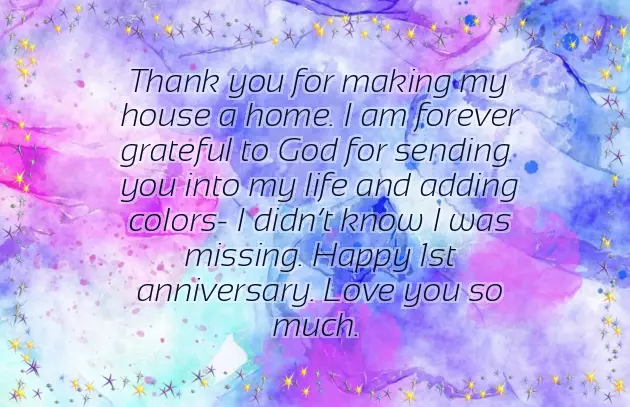 1St Marriage Anniversary Message