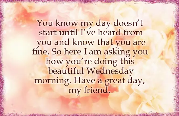 Good Morning Message On Wednesday