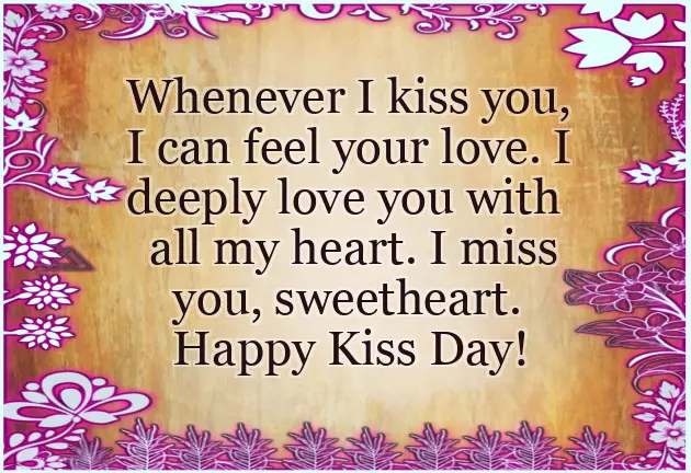 Kiss Day Wishes For Girlfriend