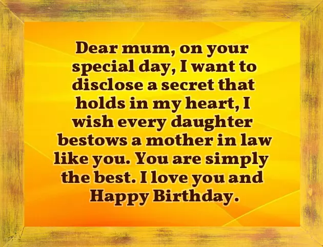 Birthday Wishes To Mother In Law From Daughter In Law