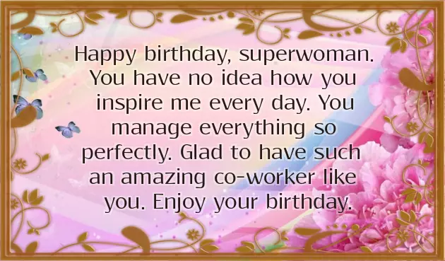 Birthday Wishes For A Coworker Female